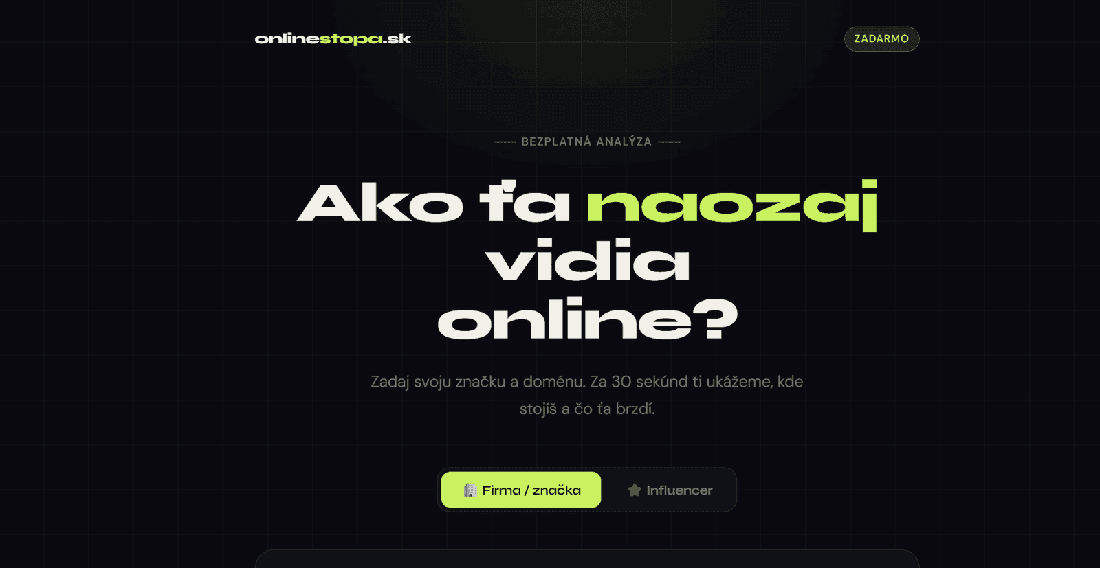 Web onlinestopa.sk, marketing tool a SEO platforma
